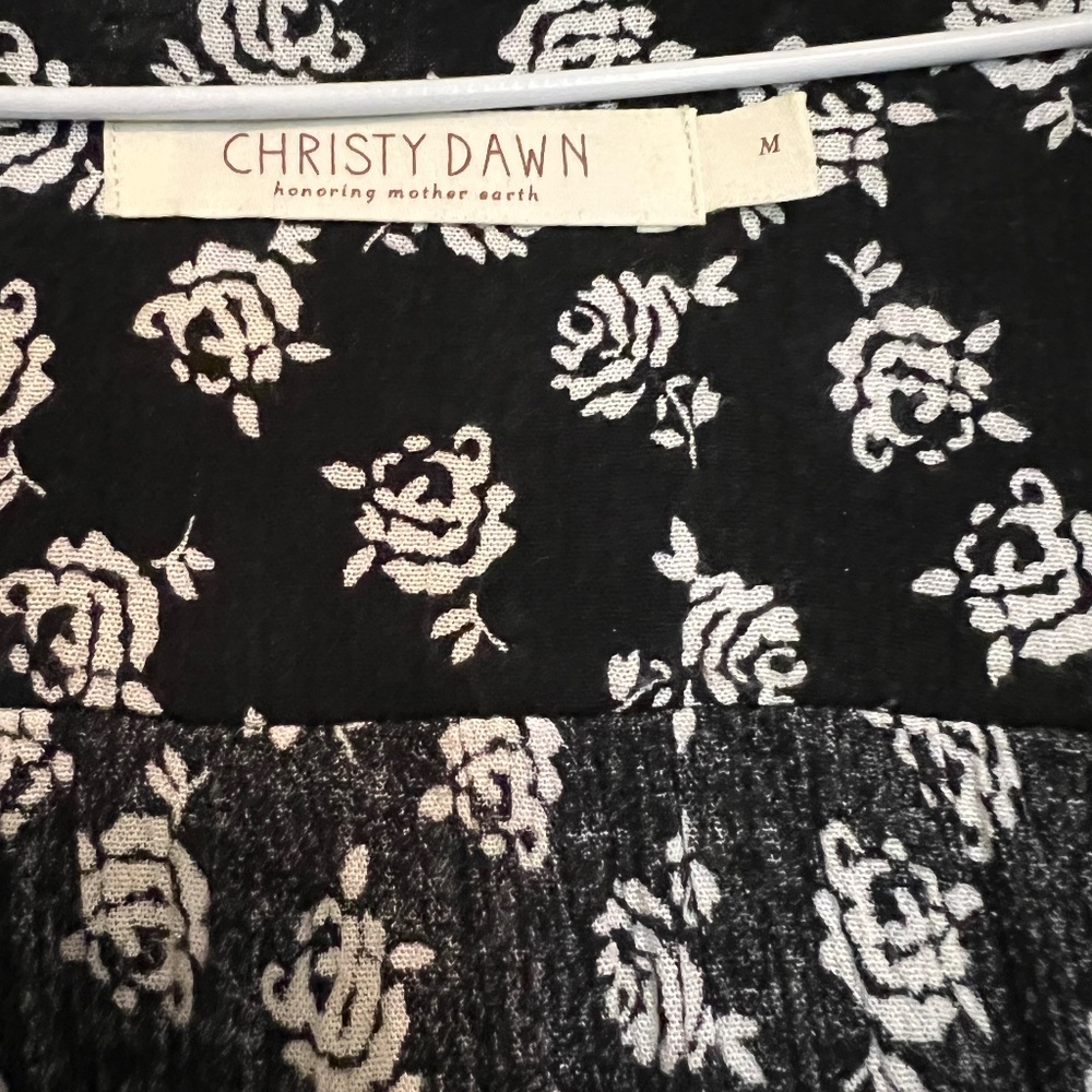 Christy dawn black print dress